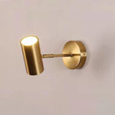Axyaa Nordic Bedroom Wall Sconce Lamp Rotating Spotlight, Gold Black