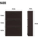 Axyaa 3-Door Shoe Storage Cabinet: Entryway Organizer, Freestanding Slim Design