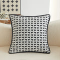 Axyaa Geometric Chenille Throw Pillowcase for Home and Sofa Décor, 45X45 Size