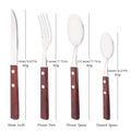 Axyaa Wooden Handle Stainless Steel Cutlery Set