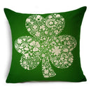 Axyaa St. Patrick's Day Four Leaf Clover Pillow Case in Green Series Home Decoration