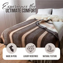 Axyaa Wool Blanket – Full/Queen Size, Woven in Peru, Heavyweight & Breathable