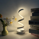 Axyaa Elegant White USB Spiral Desktop Lamp with Three-Color Dimming