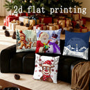 Axyaa Christmas Animal & Santa Pillow Cover for Sofa, Bedroom, Car