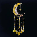 Axyaa 7 Chakra Agate Dream Catcher Moon Gemstone Wind Chime Home Decor