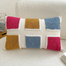 Axyaa Beige Colorful Tufted Cushion Cover for Living Room Bedroom Sofa