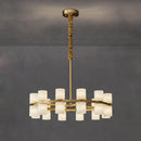 Axyaa Marble Copper LED Chandeliers: High-End Modern Gold Hanging Lamps for Home Decor