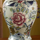 Axyaa European Retro Ceramic Table Lamp in Wedding Red
