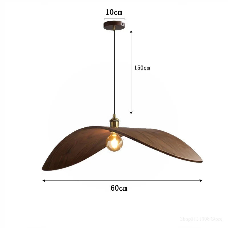 Axyaa Walnut Wood Pendant Lamp for Kitchen Restaurant Home Decor Lighting