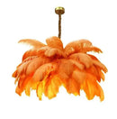 Axyaa Ostrich Feather LED Pendant Chandelier for Living Room and Bedroom