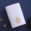 Axyaa Christmas Red Cotton Bath Towels Embroidered Hotel Home Spa Gym Gift Towel