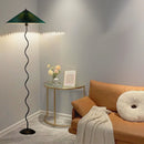 Axyaa Pleated Fabric LED Floor Lamp for Modern Living Room Decor