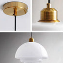 Axyaa Modern Milk Glass Pendant Lights LED for Kitchen Island Dining Room