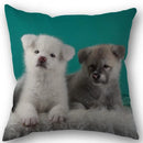 Axyaa Pomeranian Dog Pillowcase Cotton Linen Square Zipper 45X45cm Wedding Decor Pillow cover
