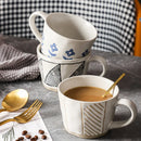 Axyaa Hand-Painted Ceramic Coffee Mug Set