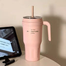 Axyaa Stainless Steel Insulated Tumbler with Handle and Straw, 1100ml Capacity