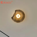 Axyaa Circular Glass Wall Lamp: Modern Nordic Style Sconce for Bedroom Hotel Porch