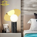 Axyaa Marble Base LED Table Lamp Modern Art Decor for Bedroom Living Room