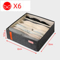 Axyaa Drawer Organizer Set - Gray, Foldable Closet Storage Box with Dividers