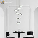 Axyaa Nordic LED Crystal Sand Chandelier for Staircase, Living Room, and Bedroom