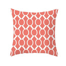Axyaa Starfish Stripe Print Cushion Cover | Pink Coral Orange Home Decor Pillow Cover