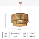 Axyaa Rattan Chandelier Woven Ceiling Lamp - Country Style Decoration