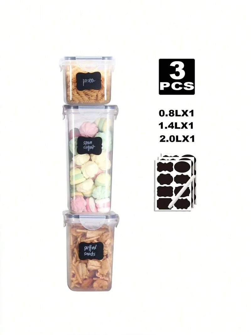 Axyaa Food Storage Jars Set with Labels & Marker