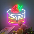 Axyaa Strawberry Shortcake Neon Sign - Happy Birthday Party Decoration
