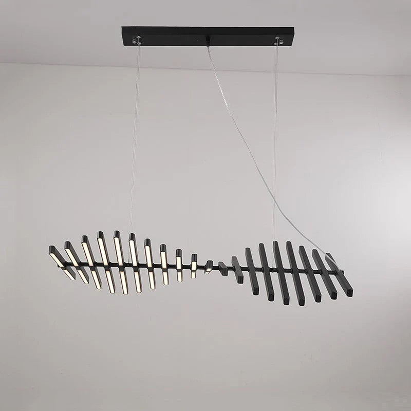 Axyaa Fishbone Shape Chandelier for Modern Living Room Lighting