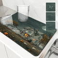 Skeleton Farmhouse Drying Mat by Axyaa: Non-Slip Absorbent Kitchen Counter Mat