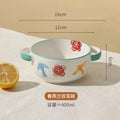 Axyaa 4.7-inch Ceramic Double Ear Steamed Egg Bowl