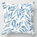Axyaa Blue Flower Home Decor Pillowcase for Sofa, Bedding, Cushion
