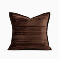 Axyaa Luxe Velvet Brown Coffee Pillowcase for Sofa & Living Room in Squre Shape