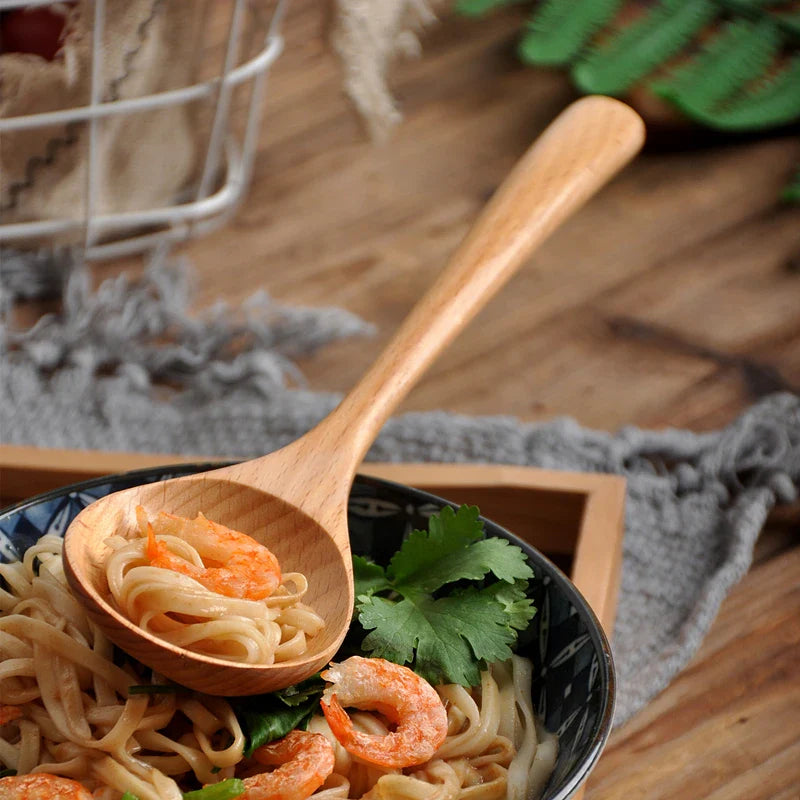 Axyaa Wooden Spoon Set: Eco-Friendly Kitchen Utensils for Mixing, Serving, Stirring