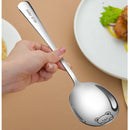 Axyaa Stainless Steel Serving Spoon - Large Soup Ladle for Household and Hotel