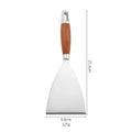 Axyaa Stainless Steel Wooden Handle Spatula Turner Scraper BBQ Utensil