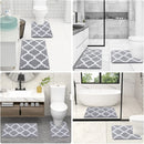 Axyaa Microfiber Bathroom Rugs Set 2 Pc - Non Slip Shaggy Bath Rug