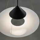 Axyaa Minimalist Nordic LED Acrylic Disc Pendant Light for Artistic Living Room and Dining Room