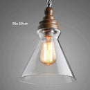 Axyaa Rustic Wood Pendant Lights Glass Ball Kitchen Decor Lighting