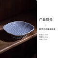 Axyaa Chinese Tea Plate - Delicate Ceramic Fruit Plate for Tea Room and Dim Sum