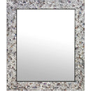 Axyaa Mosaic Glass Wall Mirror, Decorative Embossed Rectangular Vanity Mirror