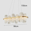 Axyaa Glass Modern Chandelier for Living, Dining & Bedroom - Interior Lighting