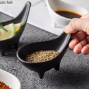 Axyaa Ceramic Seasoning Dish Set, Four Legged Spice Soy Vinegar Caviar Dishes