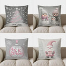 Axyaa Merry Christmas Snowflake Tree Pillow Cover for Sofa, Bedroom, Car