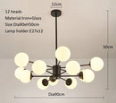 Axyaa Lustrous Glass Chandelier: Elegant Indoor Ceiling Light for Living & Dining Room
