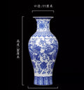 Axyaa Blue and White Porcelain Antique Vase Home Decoration