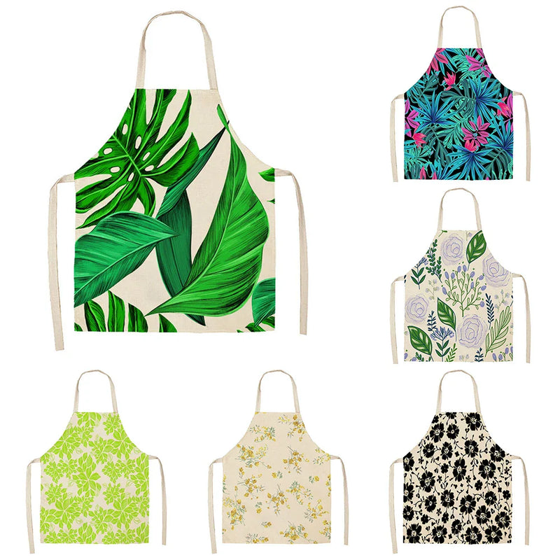 Axyaa Green Plant Style Apron for Adults and Kids