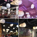 Axyaa White Cotton Cloud Chandelier Ceiling Lampshade for Living Room Lighting