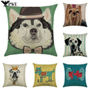 Axyaa Cartoon Design Linen Pillowcase for Home Décor