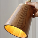 Axyaa Ash Wood LED Wall Lamp with Pull Chain Switch and Adjustable Copper Socket